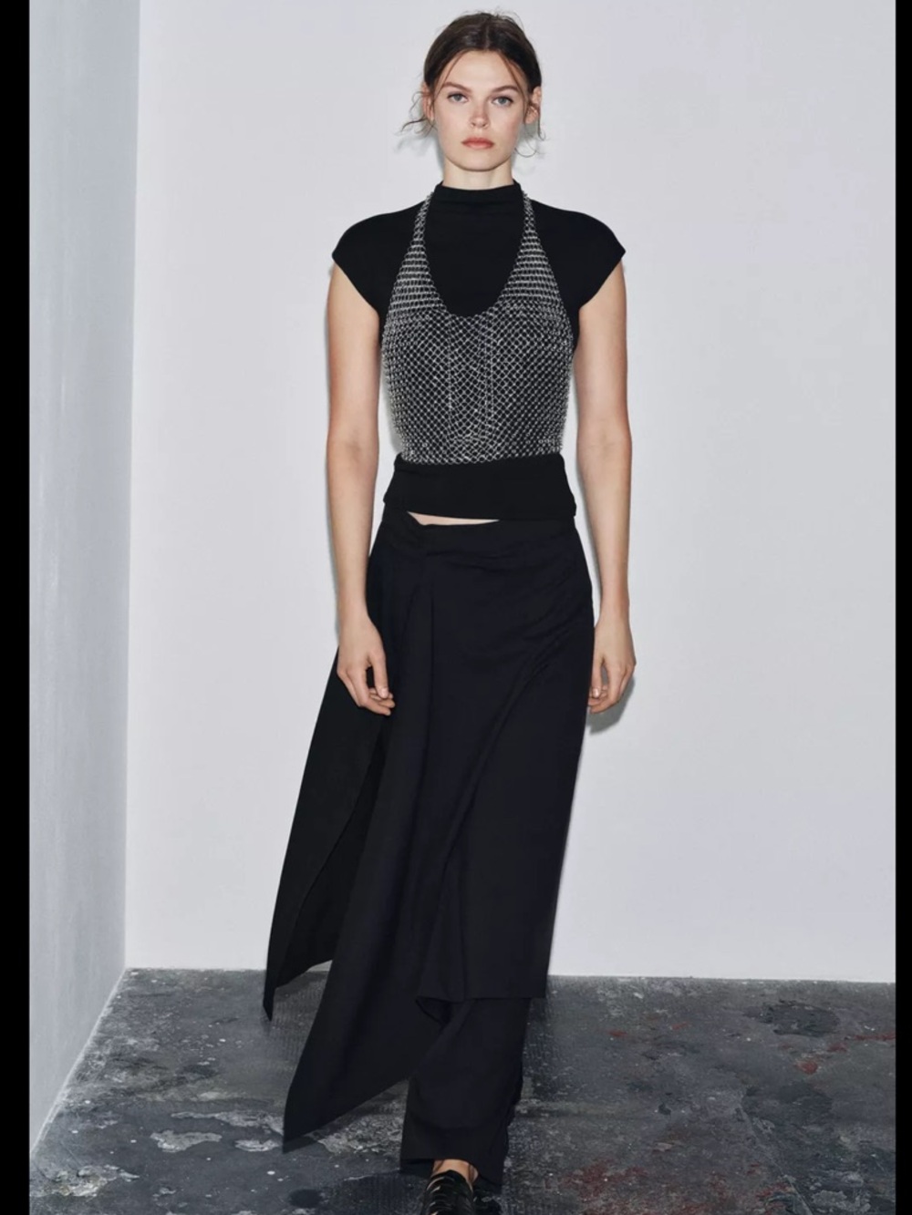 Zara metal ring top